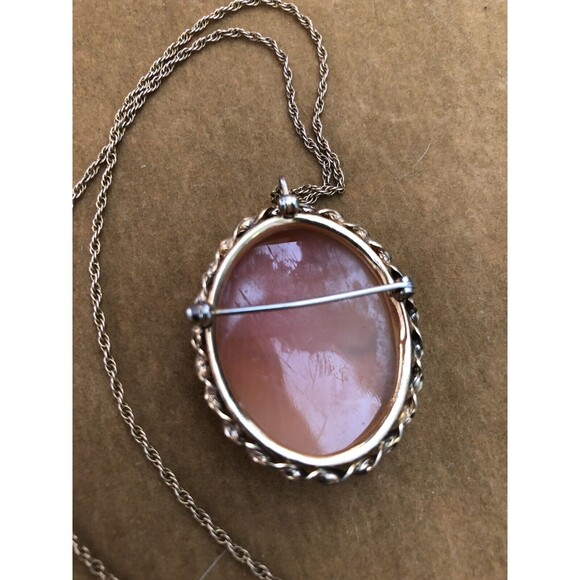 Stunning Vintage Van Dell Gold Filled Cameo With 18” Gf Rope Chain Mid Century - Picture 2 of 9